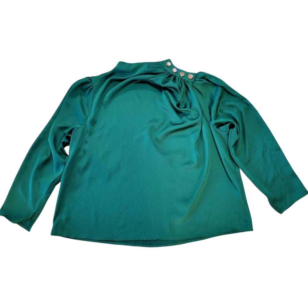 Eloquii Satin look draped shirt